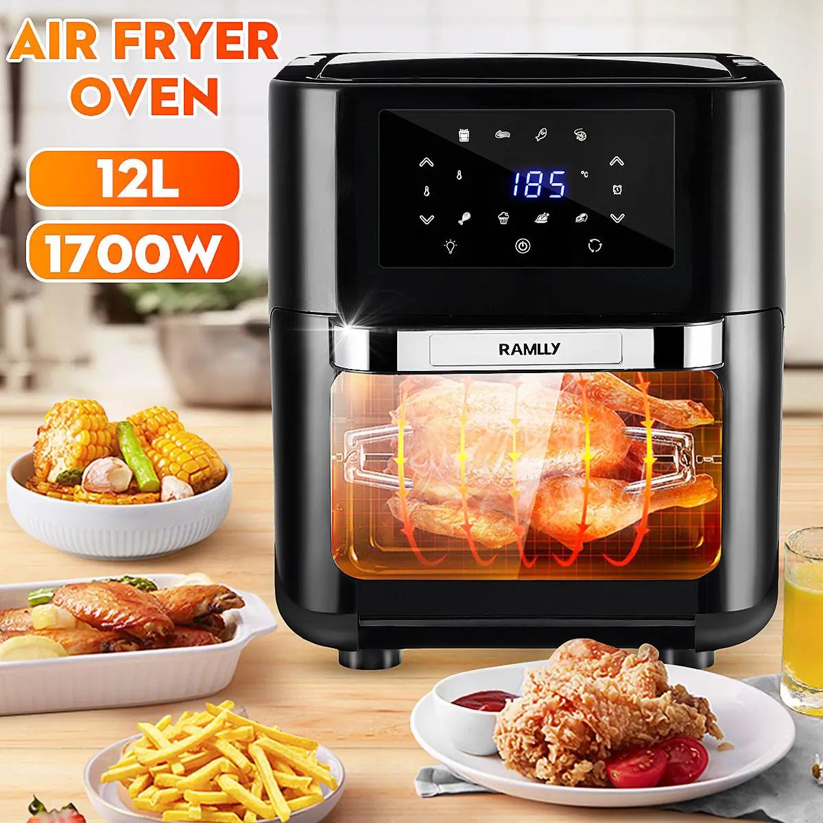 12L Air Fryer Oven with Accessories Family Size Air Fryer ...