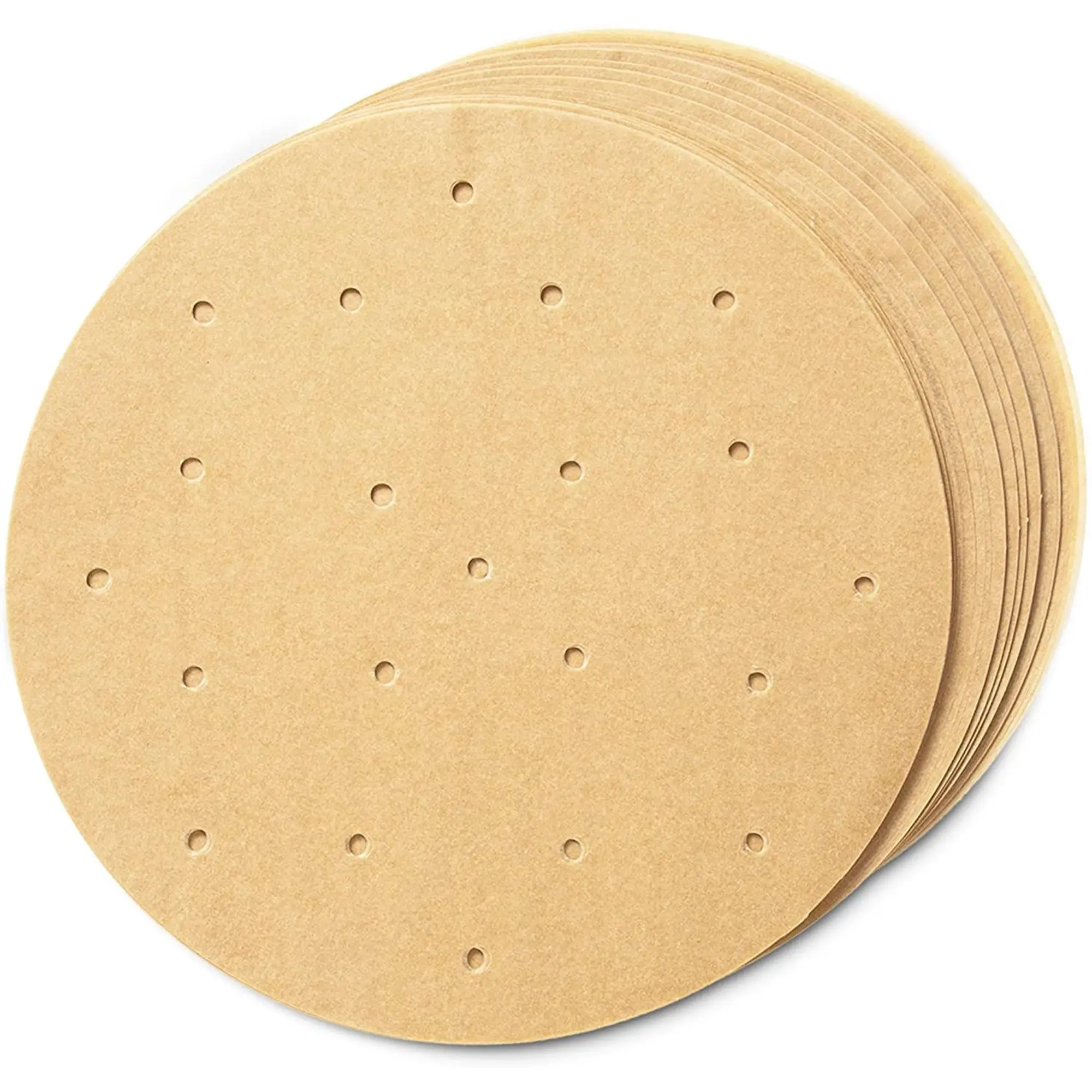 200 Pcs 8"  Round Air Fryer Liners, Unbleached Perforated Parchment ...