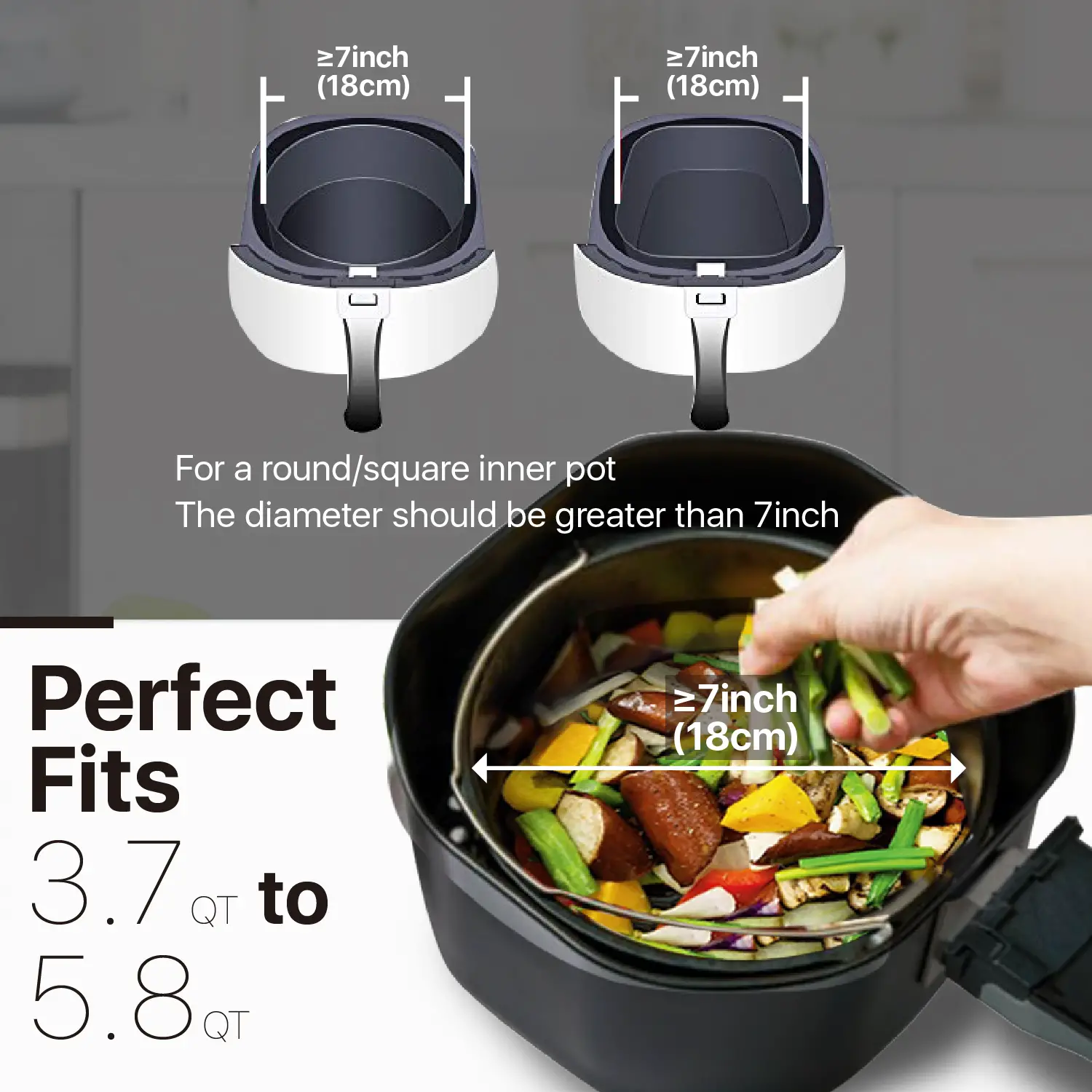 Air Fryer Accessories for Phillips Gowise Ninja Foodi Cosori 7 Set 7 ...
