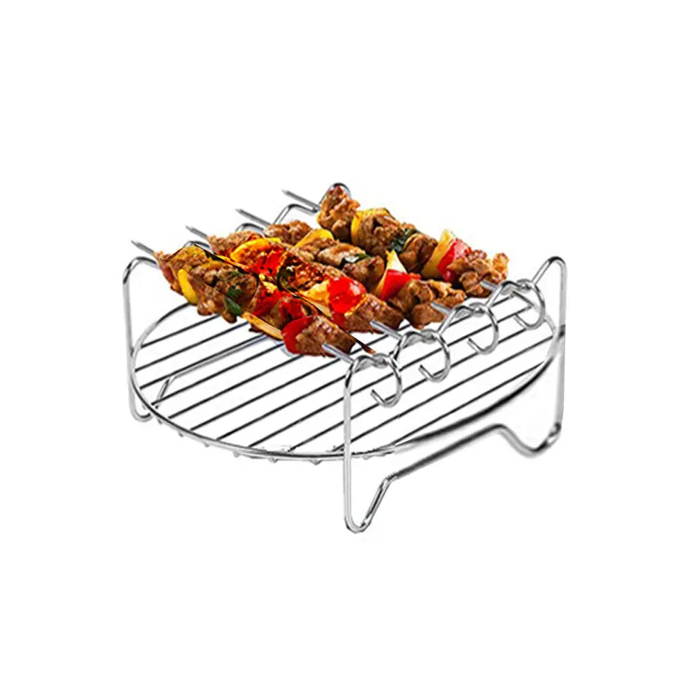 Air Fryer Double Layer Rack Toast Rack Stainless Steel Grill Stand with ...