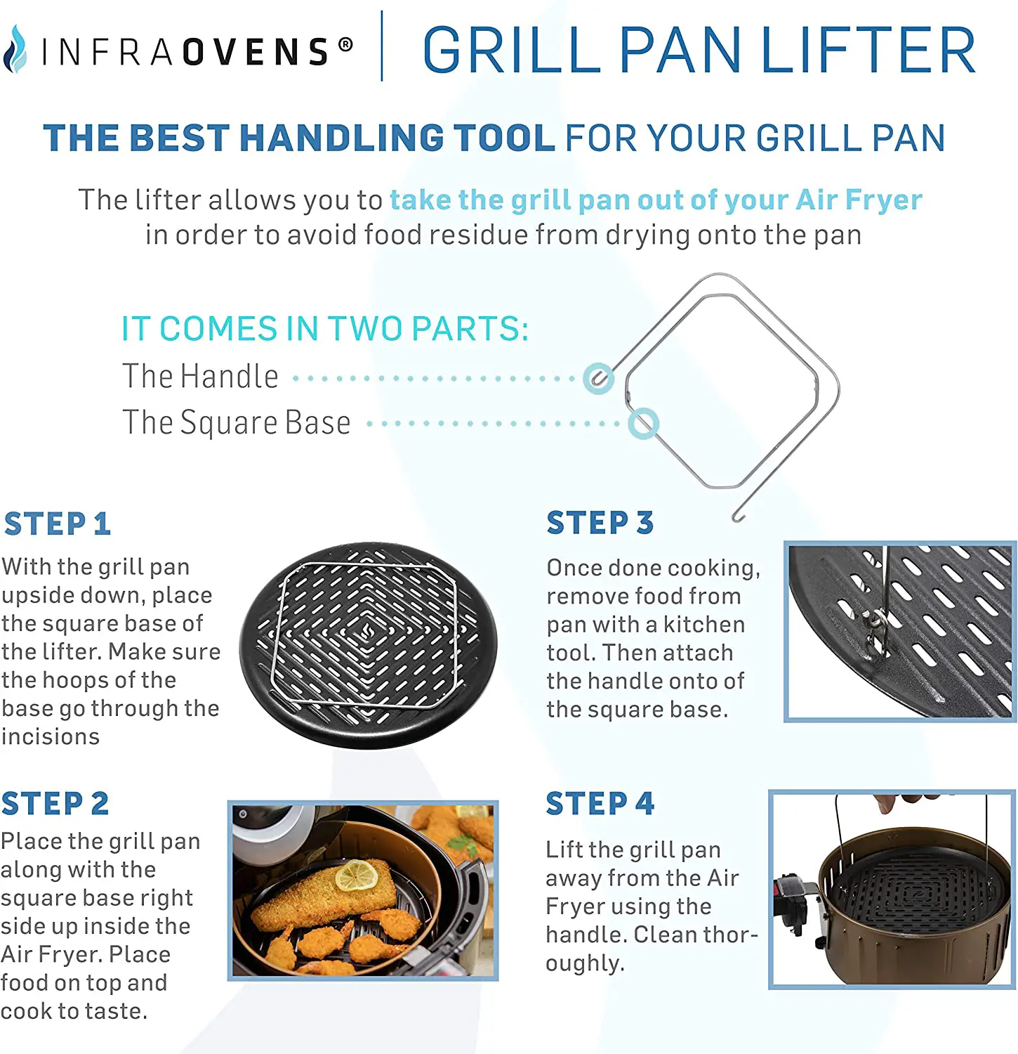 Air Fryer Grill Pan Accessory Compatible With Philips Ninja GoWise ...