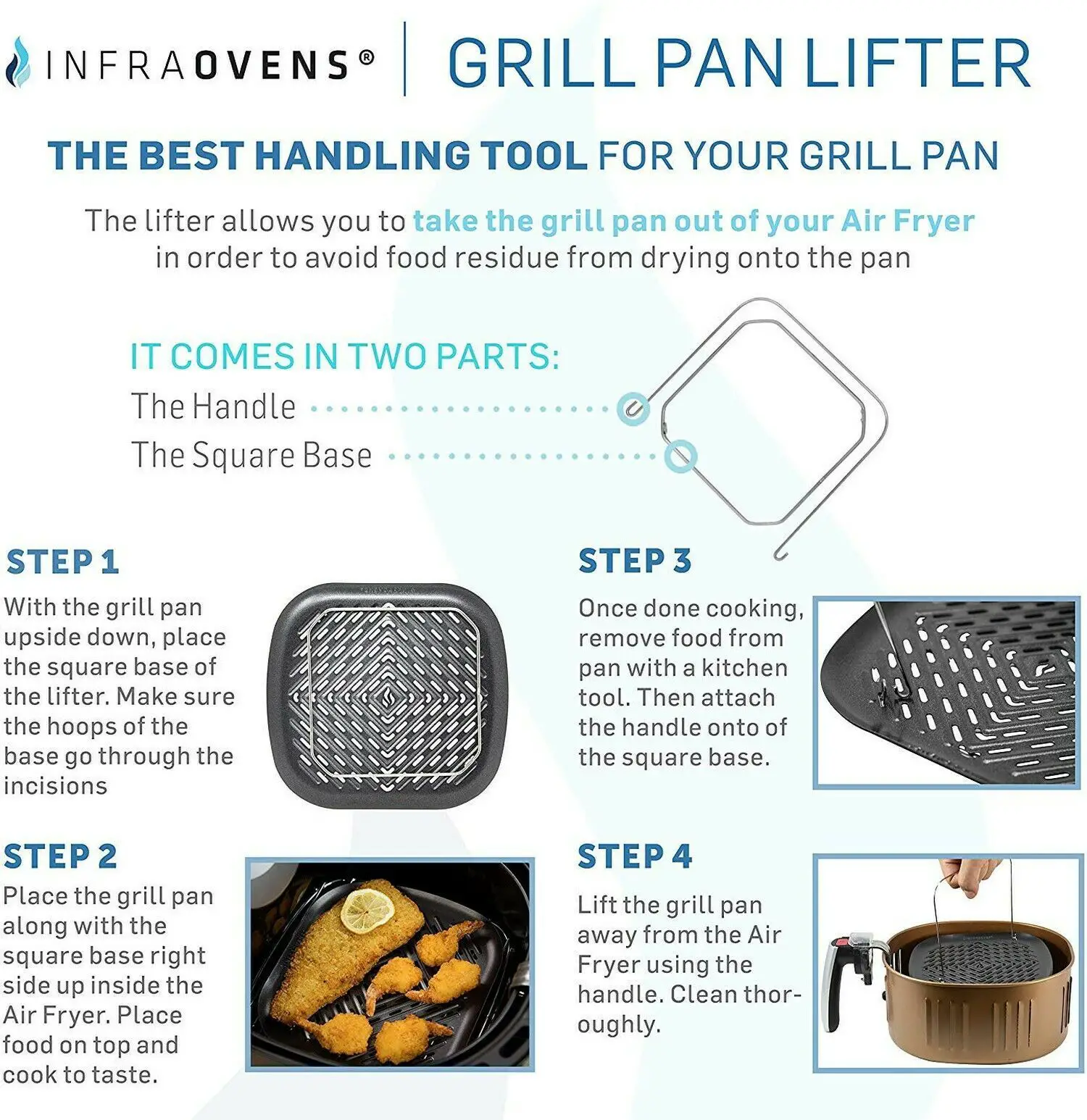 Air Fryer Grill Pan Accessory Compatible with Philips, NuWave Brio ...