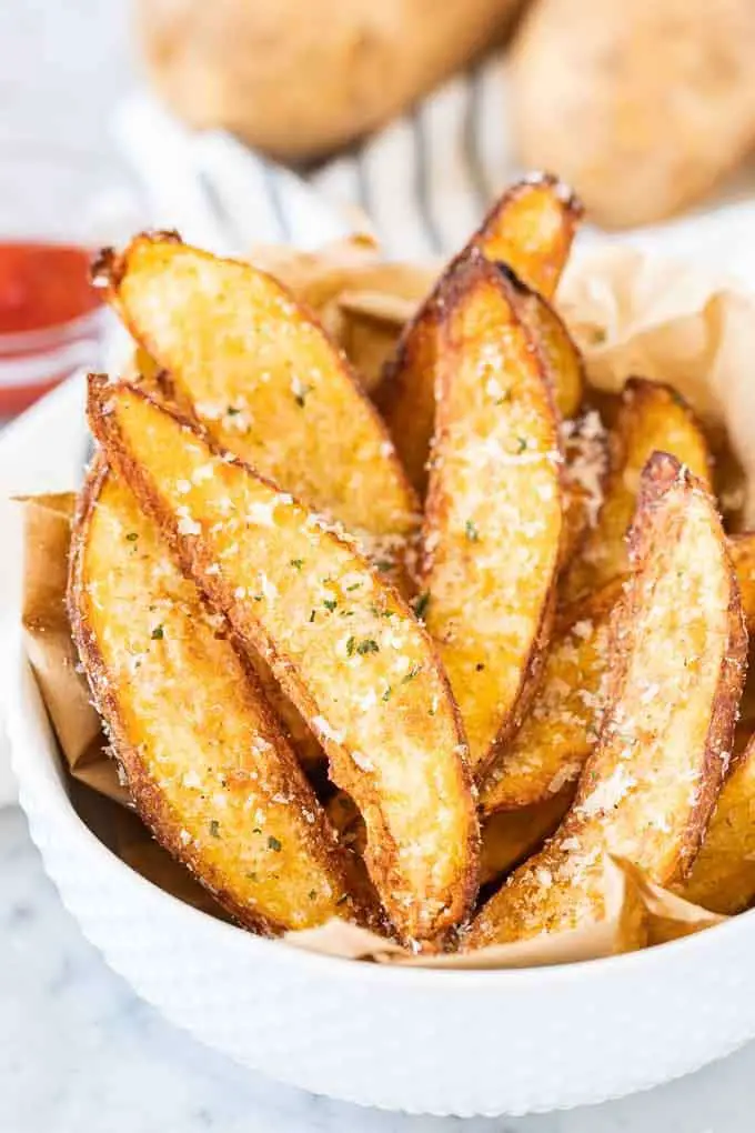 Air Fryer Potato Wedges {Extra crispy!}
