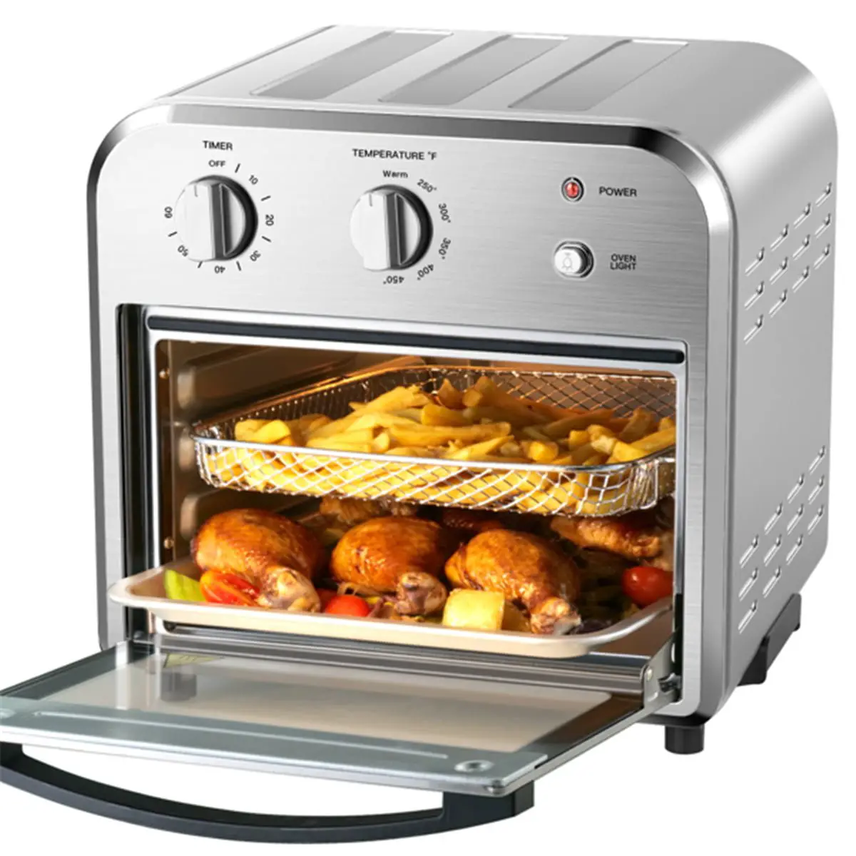 All In One Air Fryer Toaster Oven, 10.5 QT/10L 4 Slice Convection ...