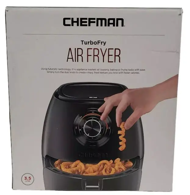 Chefman TurboFry XL Air Fryer 3.5L 3.6Qt 15Cup, Black, RJ38