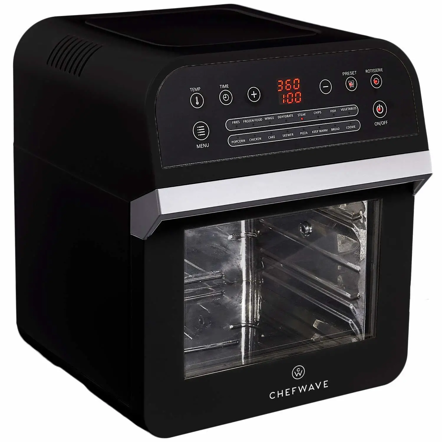 ChefWave 12.6 Quart Air Fryer, Rotisserie and Dehydrator ...
