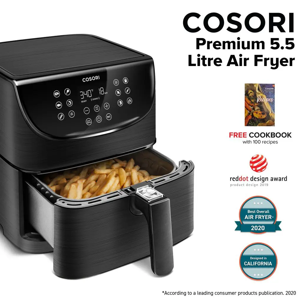 Cosori Premium Air Fryer 5.5L, Digital Touch Screen, CP158