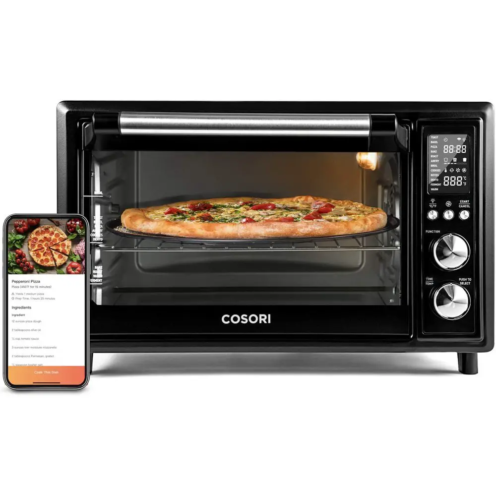 Cosori Smart Air Fryer Toaster Oven with Bonus Extra Wire Rack ...