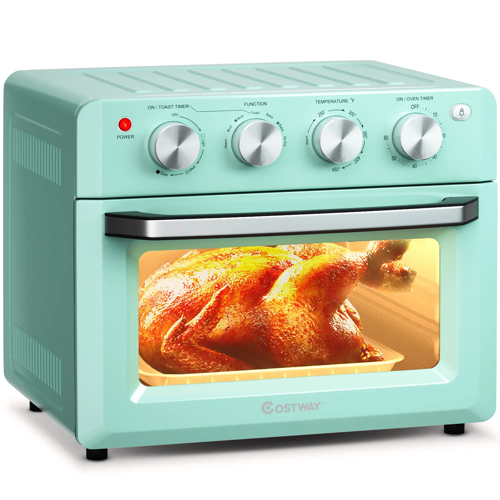 Costway Air Fryer Toaster Oven 19 QT Dehydrate Convection Ovens w/ 5 ...