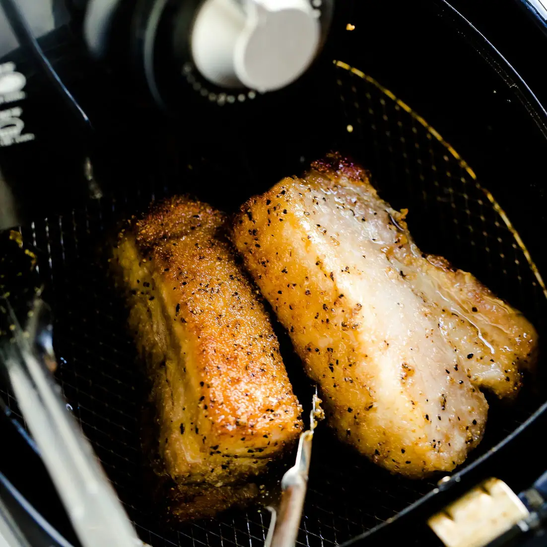 Crispy Air Fryer Pork Belly in 17 Minutes