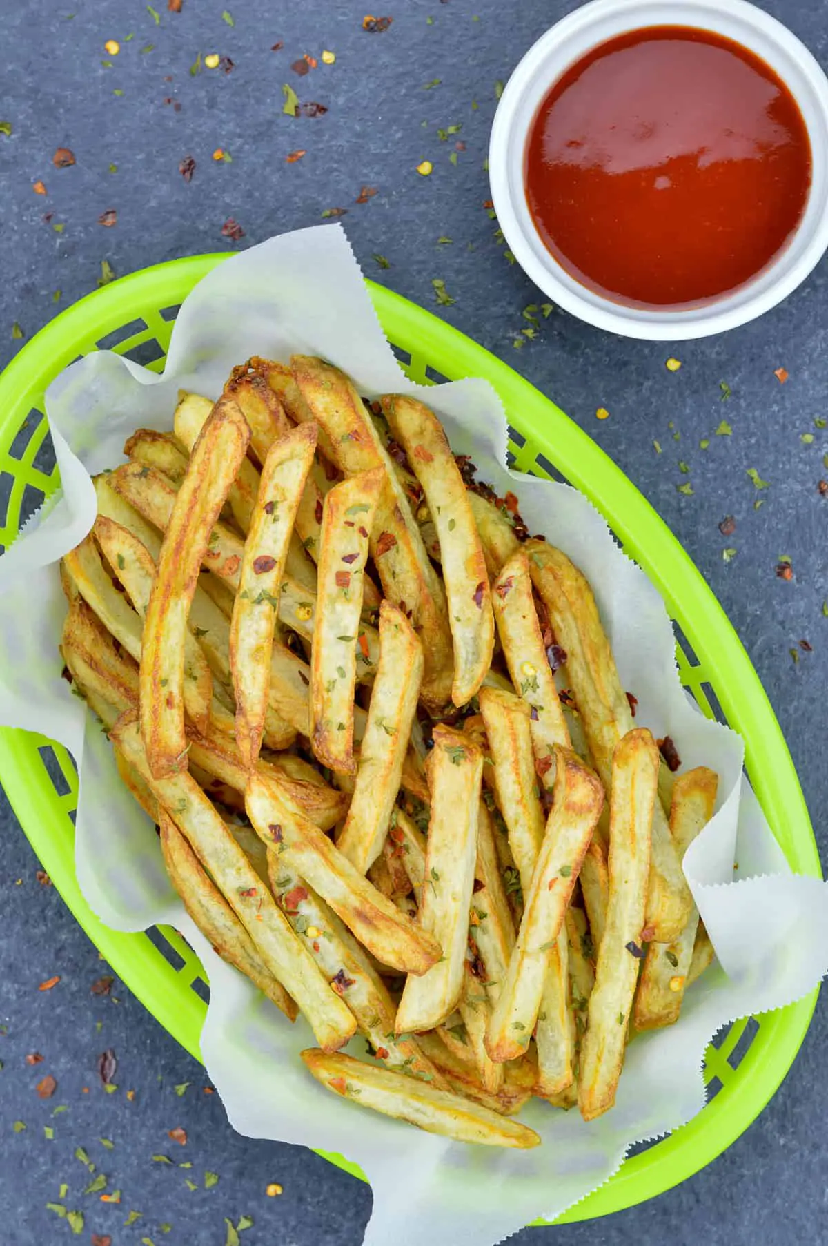 crispy homemade french fries in air fryer the love of spice