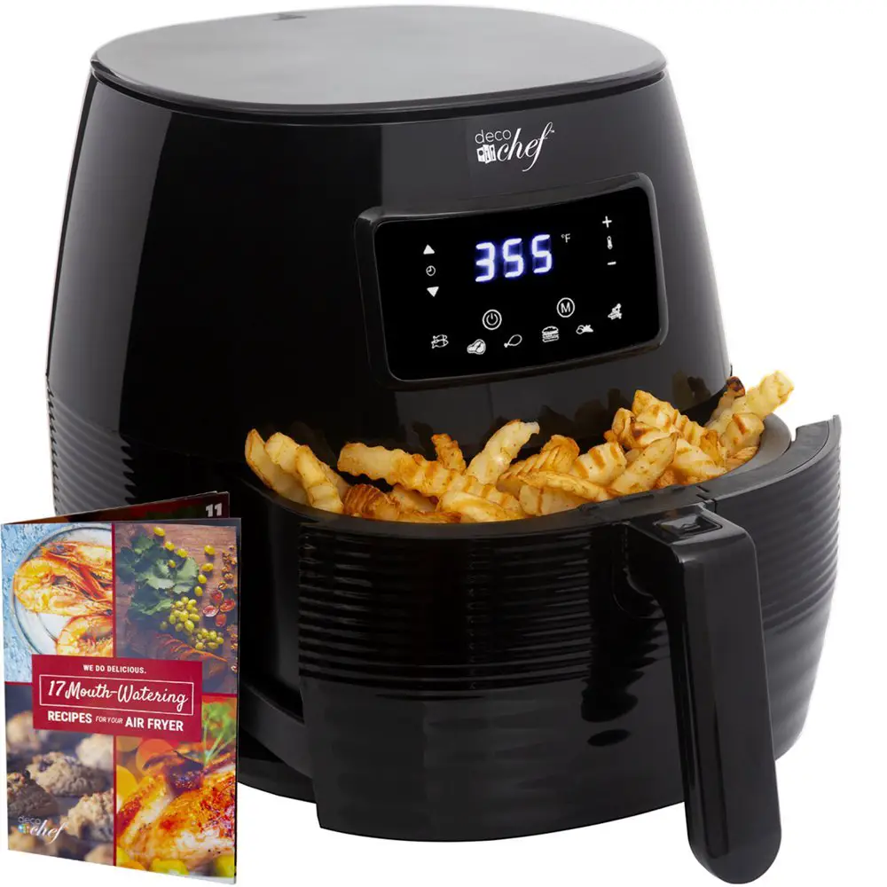 Deco Chef Digital Electric Air Fryer with Accessories and Cookbook