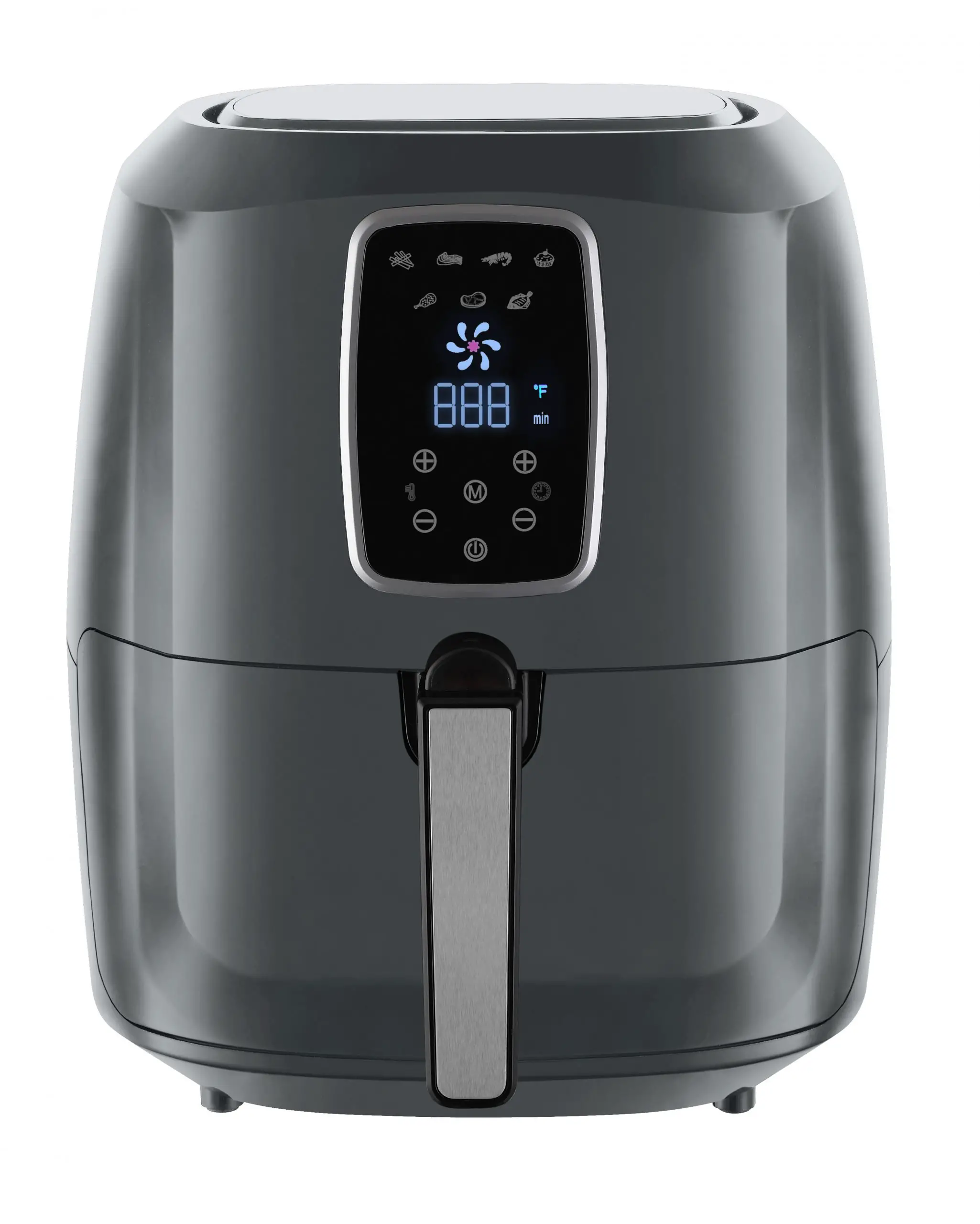 Emerald Gray Air Fryer 5.2 Liter Capacity w/ Digital LED Touch Display ...