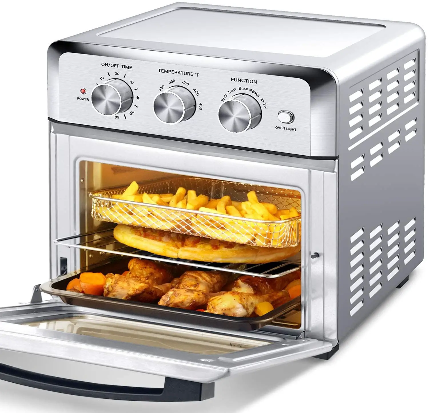 Geek Chef Air Fryer Toaster Oven, 4 Slice 19 Quart Convection Airfryer ...