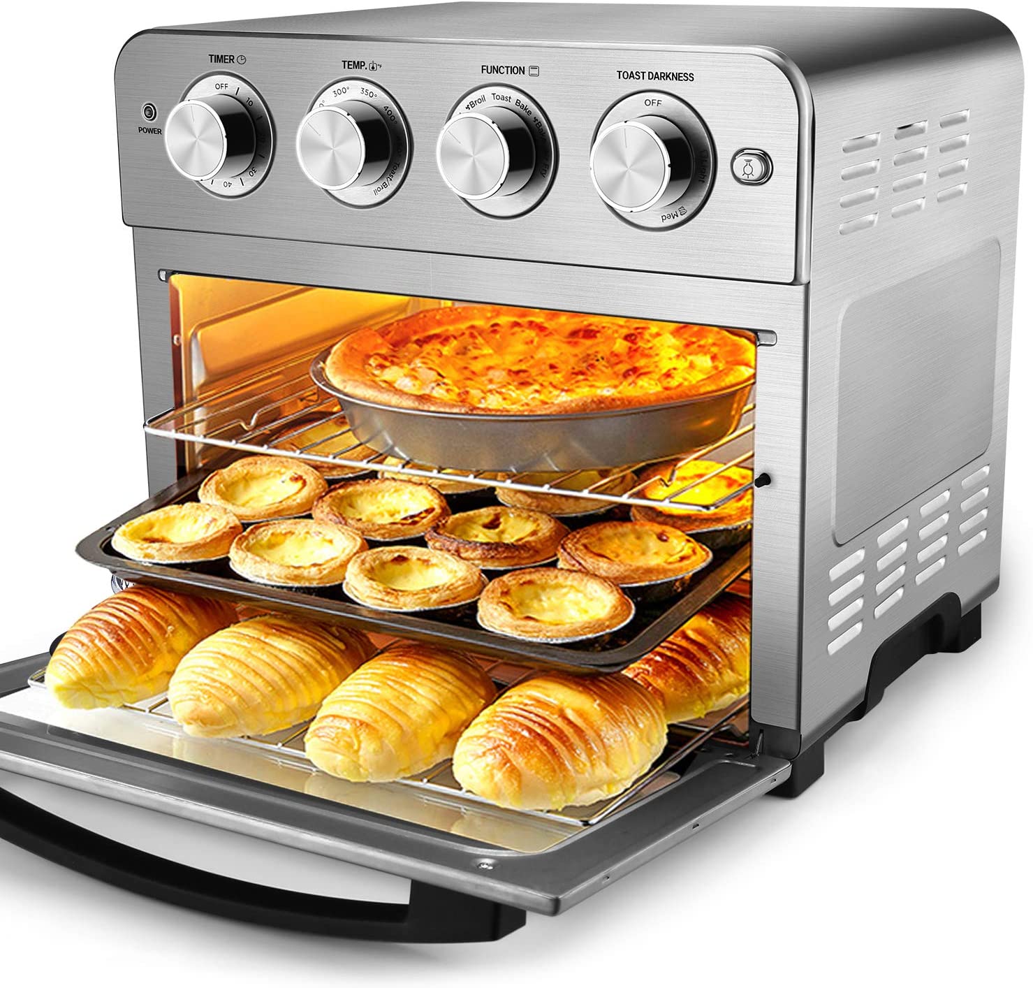 Geek Chef Air Fryer Toaster Oven, 6 Slice 24QT Convection ...