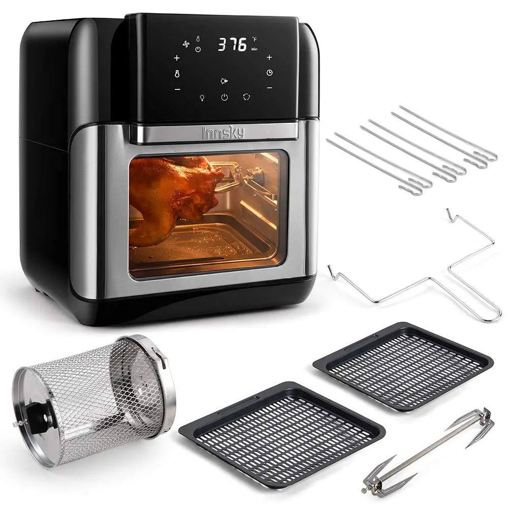 Innsky Air Fryer Oven, 10.6QT 1500W Electric Air Fryer with LED Digital ...