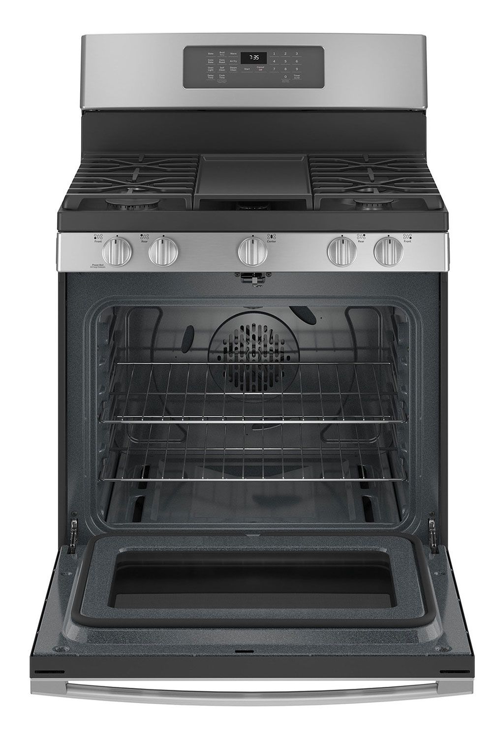 JGB735SPSS GE 30"  Freestanding Gas Convection Range with Air Fry ...