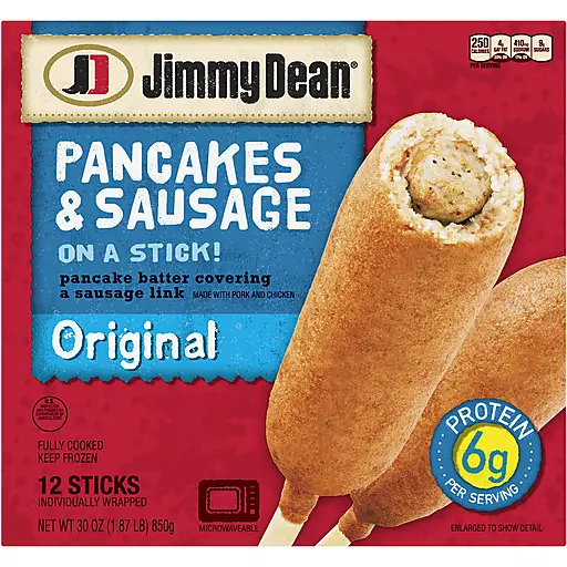 Jimmy Dean® Pancakes and Sausage on a Stick, Original, 12 Count (Frozen ...