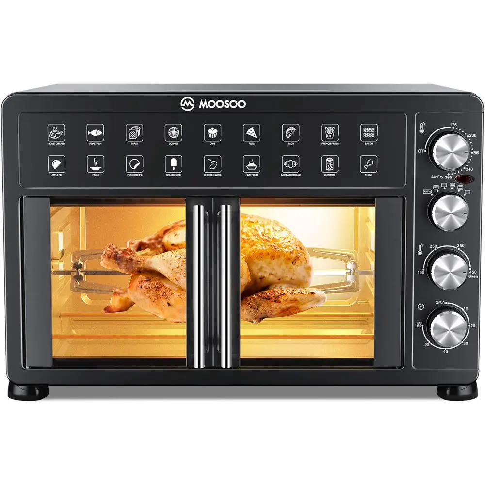 MOOSOO Large Air Fryer Oven, 30QT Toaster Convection Oven Countertop ...