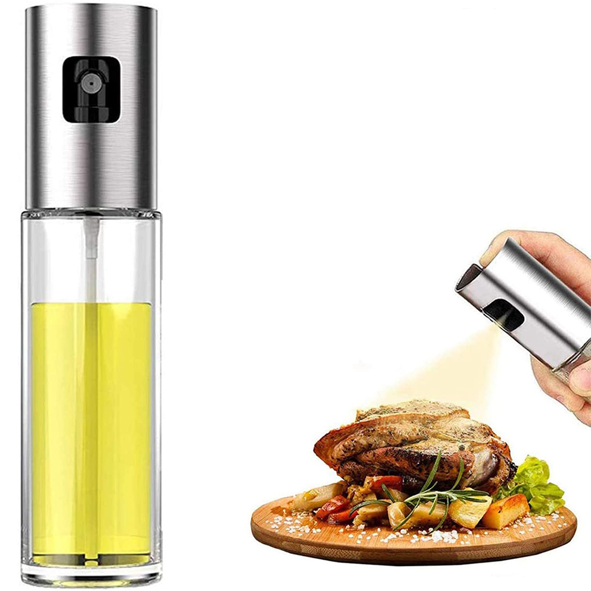 Musuos Olive Oil Sprayer, Dispenser Bottle, Kitchen Camping BBQ for Air ...