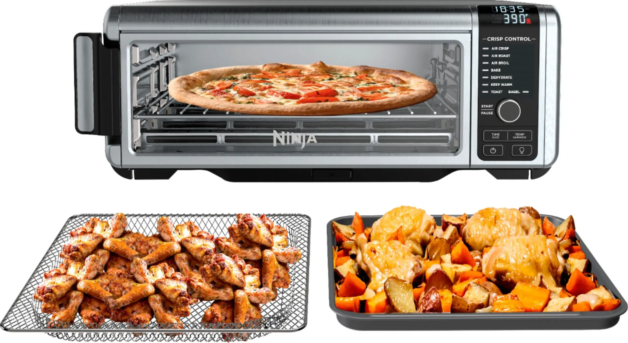 Ninja  Toaster Oven with Air Fryer  Stainless Steel ...