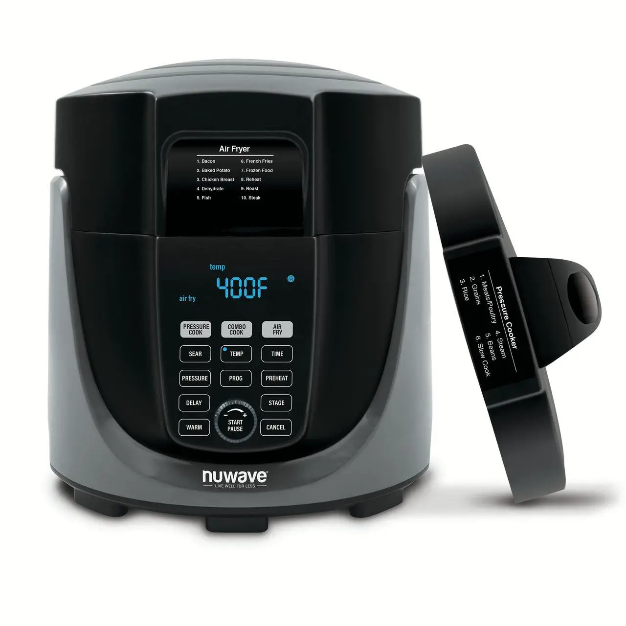 NuWave 33801 Duet Pressure Cooker Combo / Air Fryer Combo ...