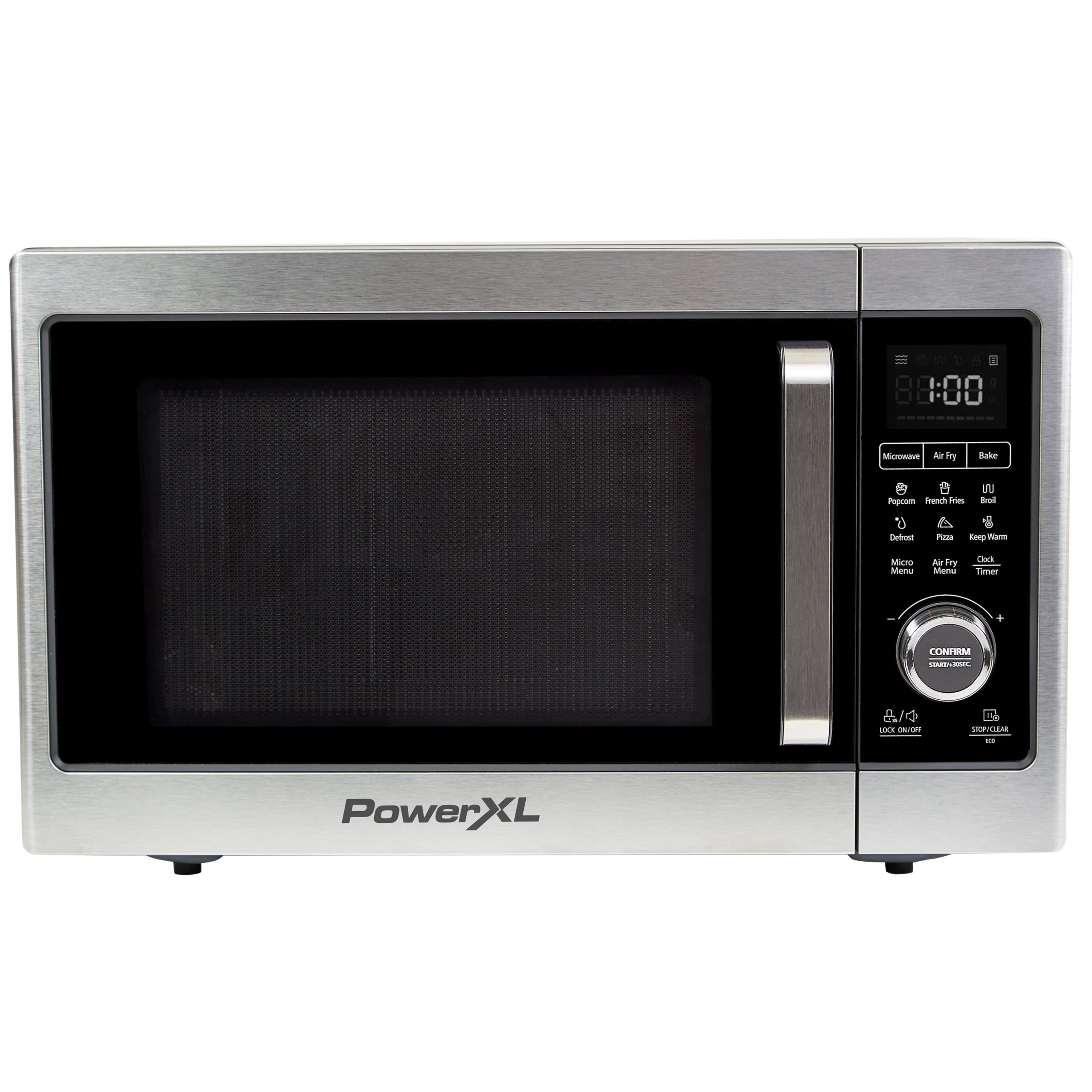 PowerXL Microwave Air Fryer Plus, Stainless Steel / Black, 1cu. ft ...