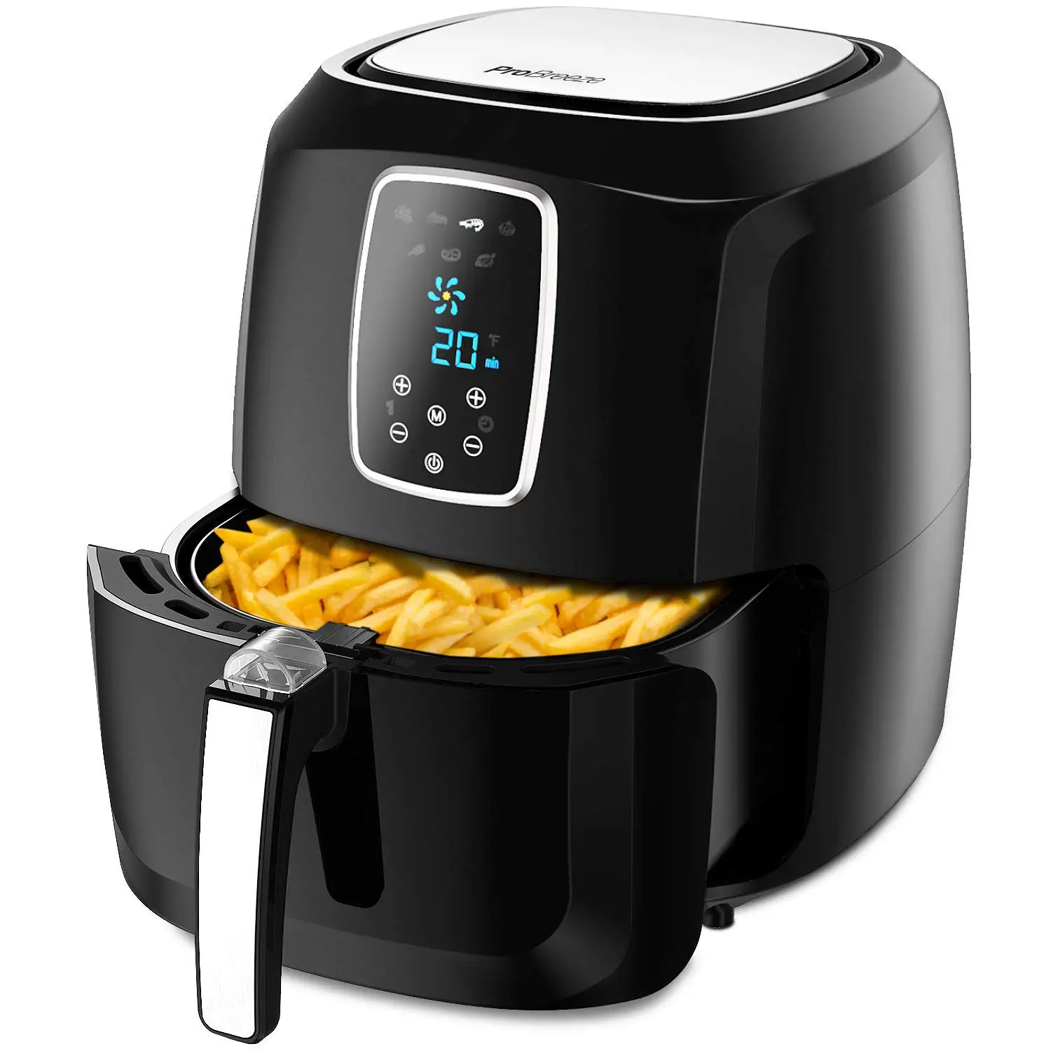 Pro Breeze XL 5.5L Air Fryer 1800W with Digital Display, Timer and ...