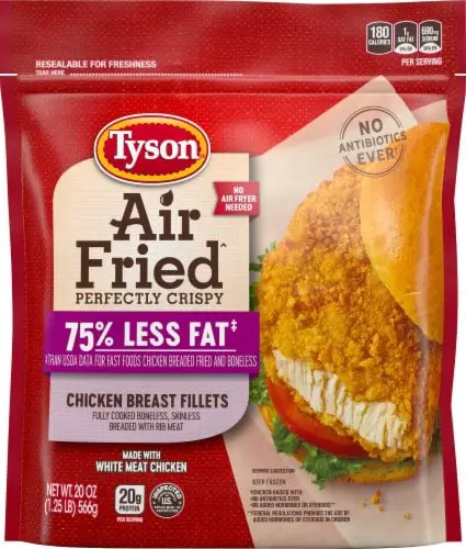 Tyson Air Fried Perfectly Crispy Chicken Breast Fillets, 20 oz