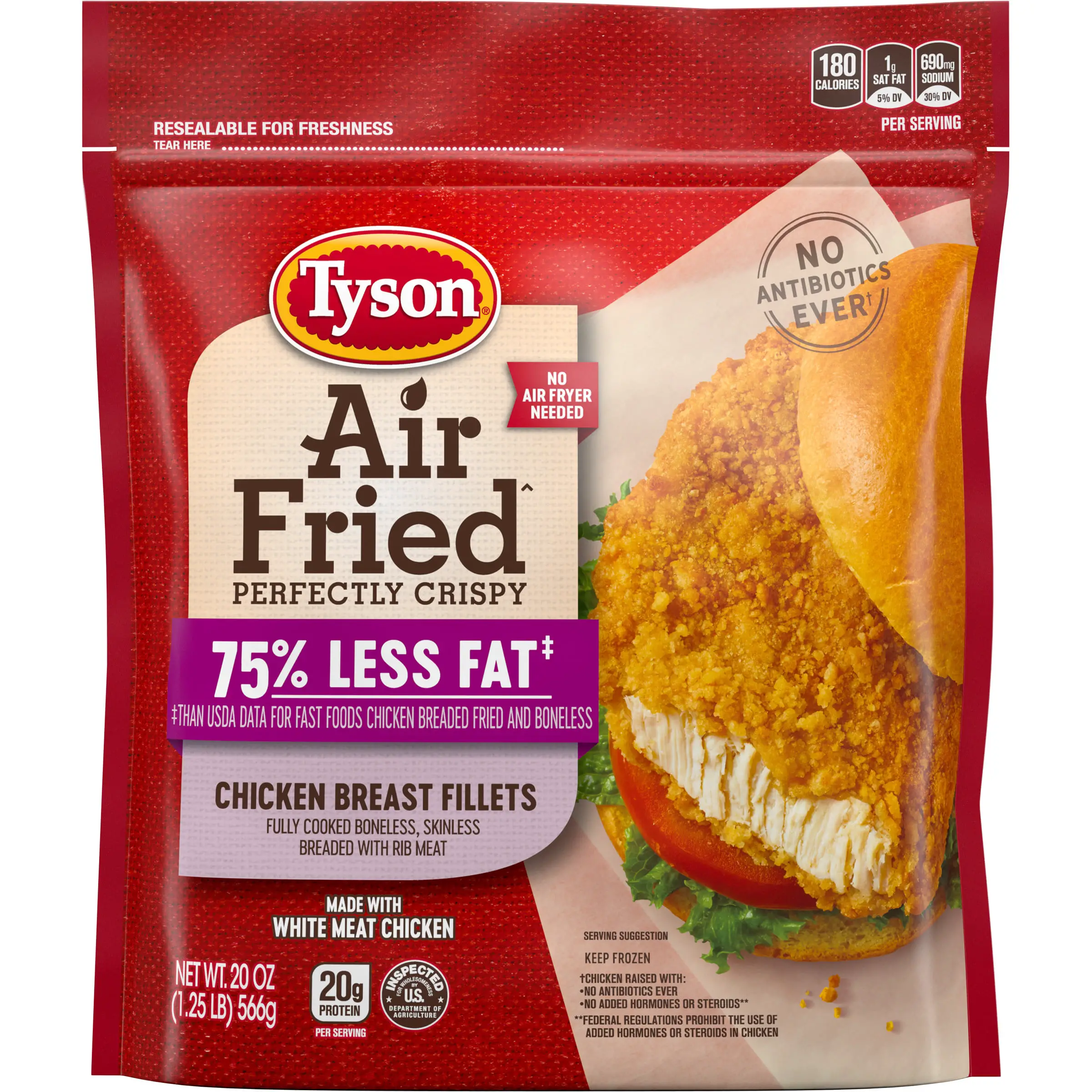 Tyson® Air Fried Perfectly Crispy Chicken Breast Fillets, 20 oz ...